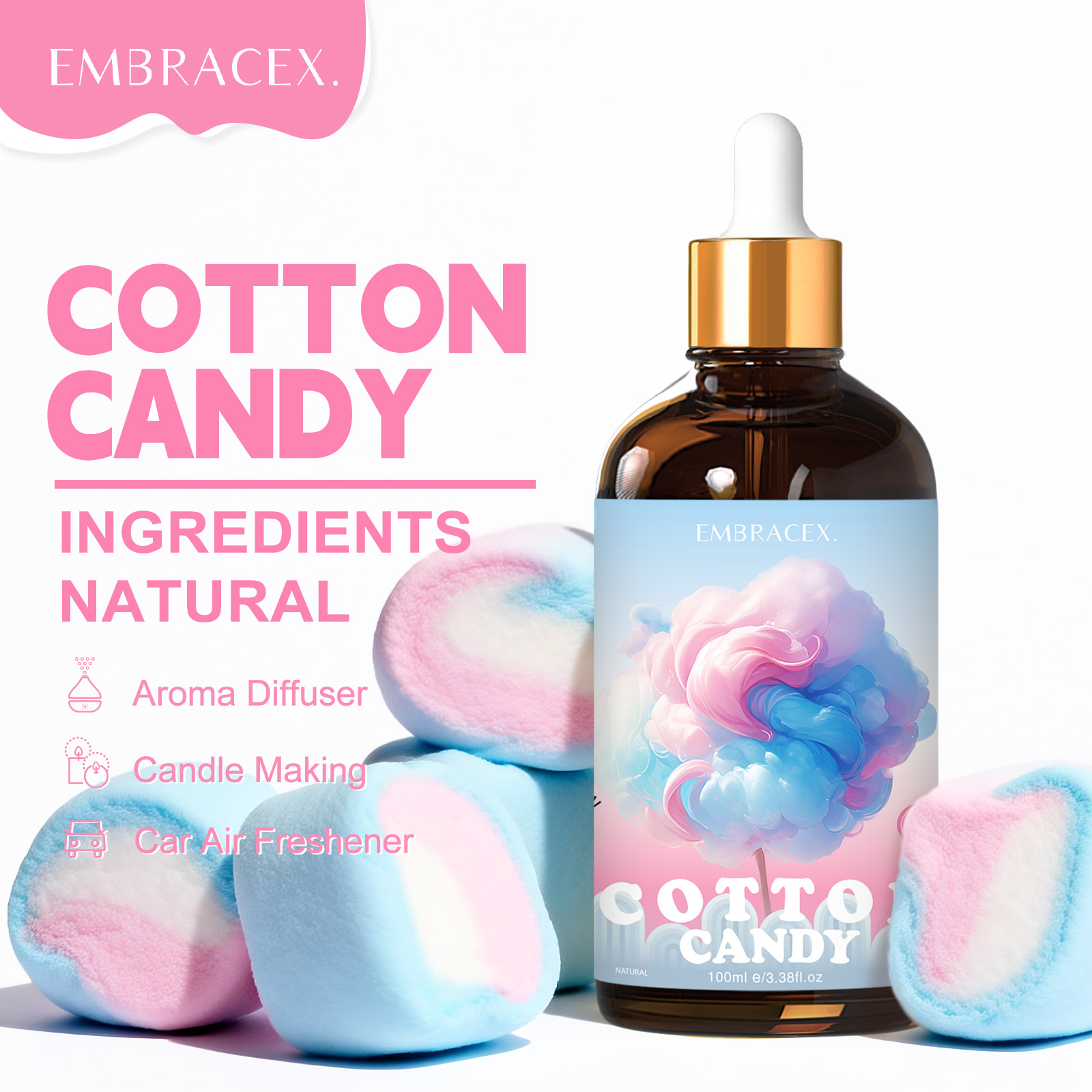 Candle Making Oils - 100ml Minyak Esensial Cotton Candy untuk