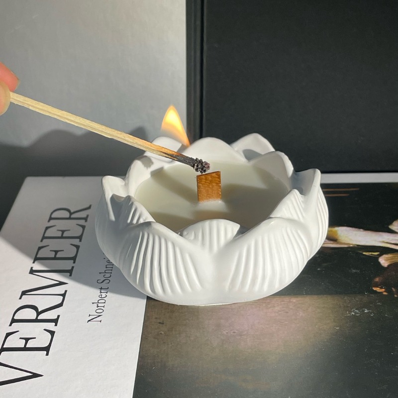 Candle Making Process - Cetakan Silikon Tempat Lilin Teratai 3D