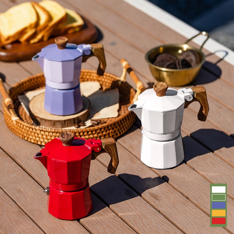 Pour Pot Aluminum - Pembuat Kopi Moka Pot Satu Cangkir,