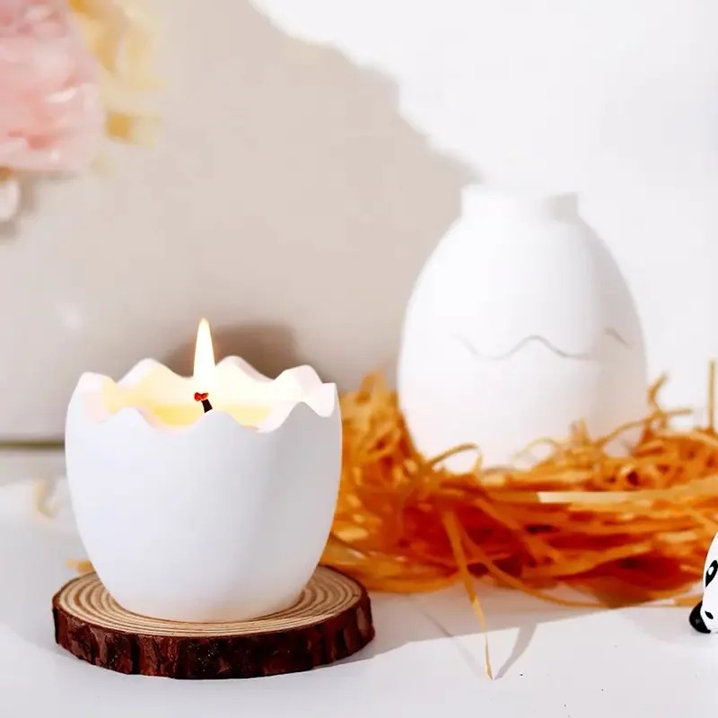 Candle Making Jars With Lids - Cetakan Lilin Bentuk Telur Kotak Penyimpanan