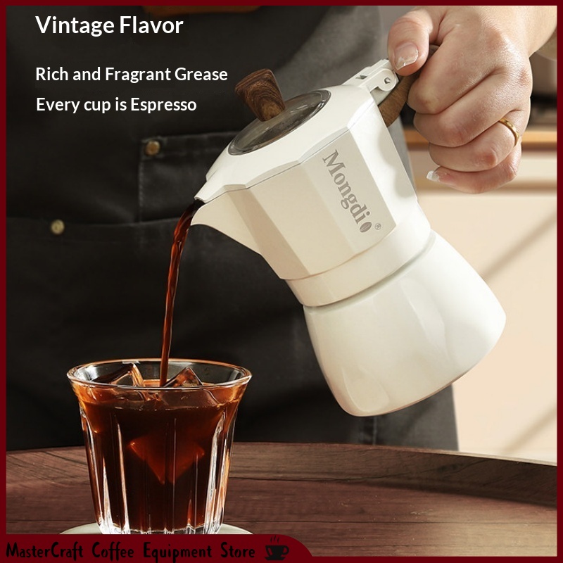 Pour Pot Aluminum - Pembuat Kopi Moka Pot Double Valve