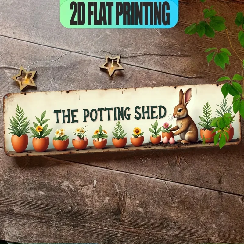 Pour Pot Aluminum - Panel Dinding Logam Datar 2D Vintage