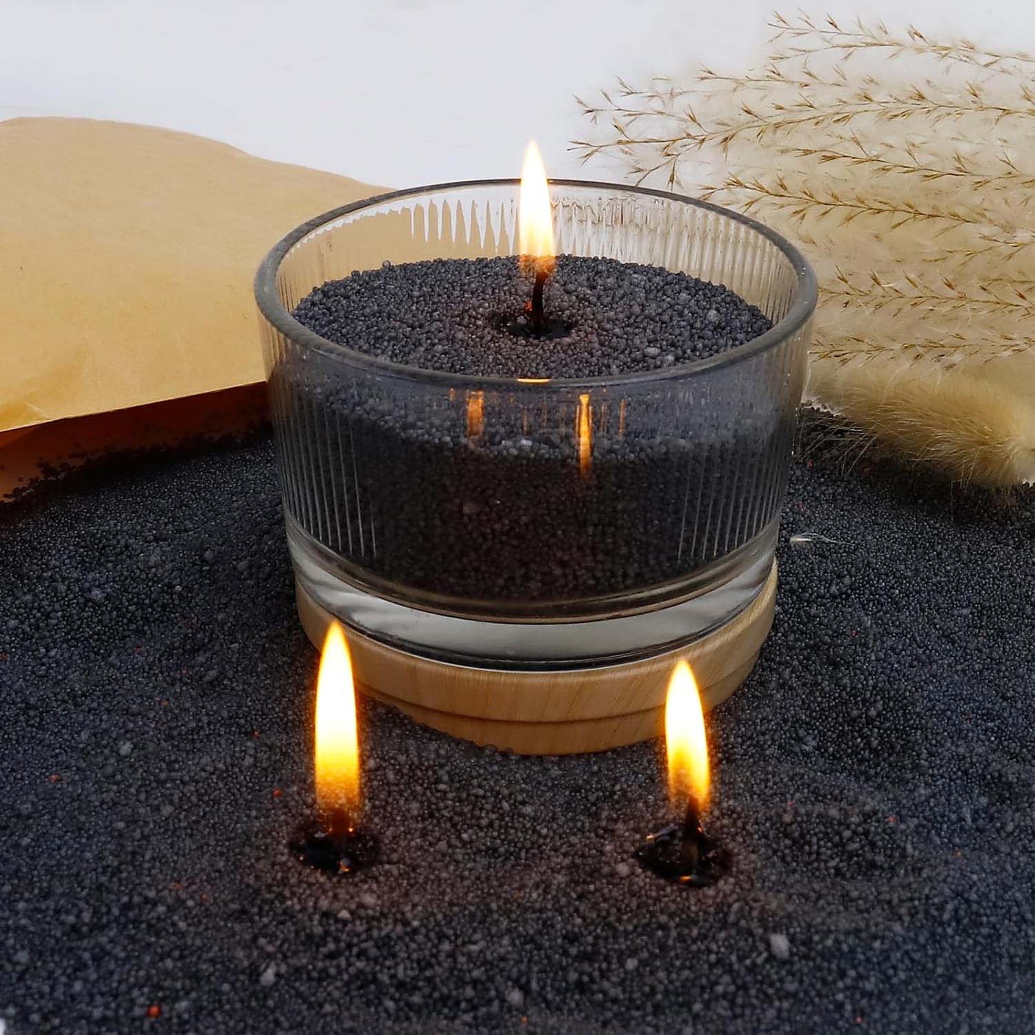 Candle Making Ingredients - Pasir Lilin Hitam dengan Sumbu, 200g