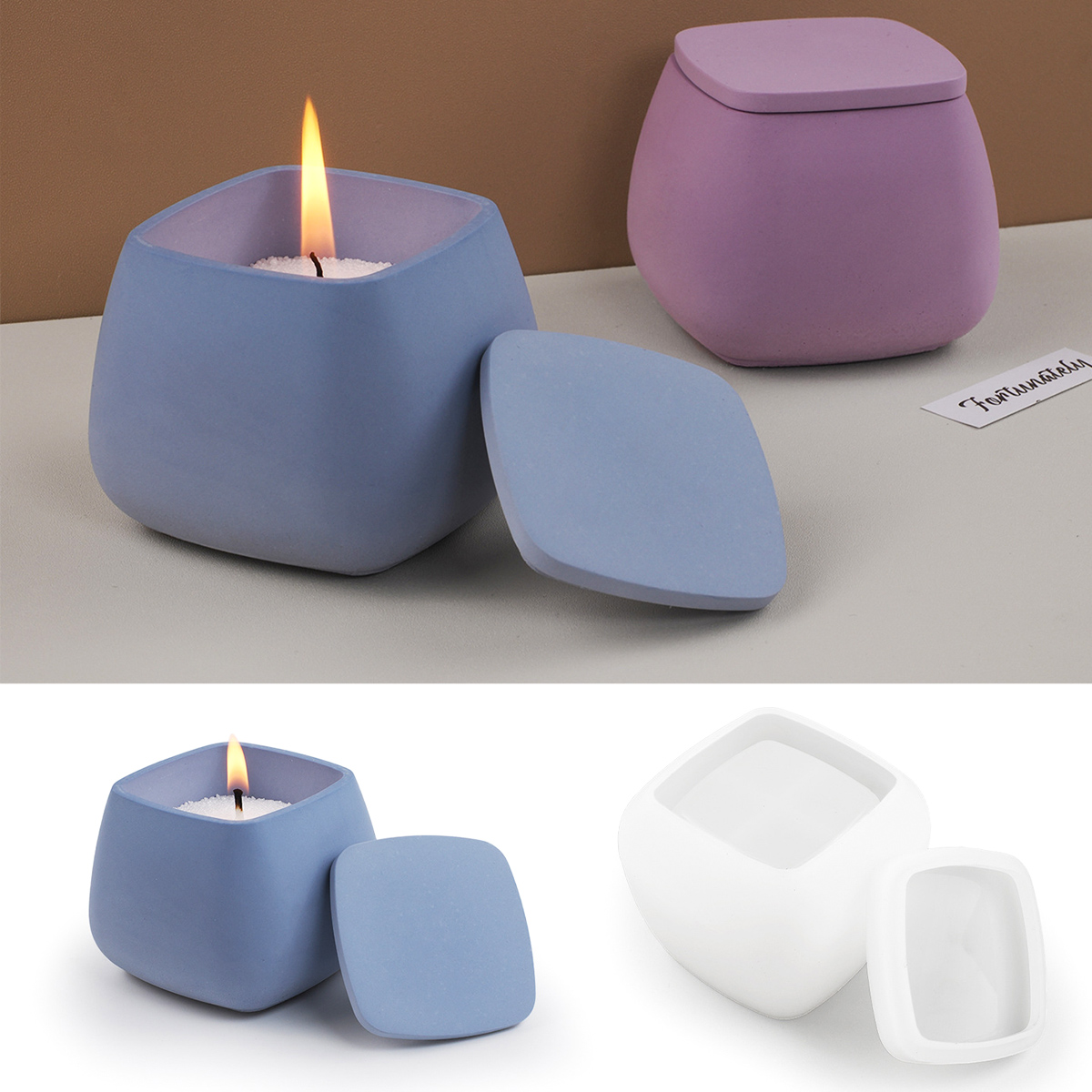 Stoples lilin persegi cetakan  - Candle Making Jars With Lids ulasan dan harga