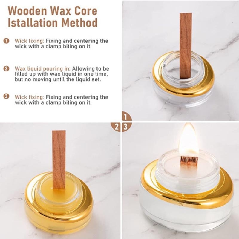 40 buah Set sumbu lilin kayu d - Wood Wick Crackle ulasan dan harga