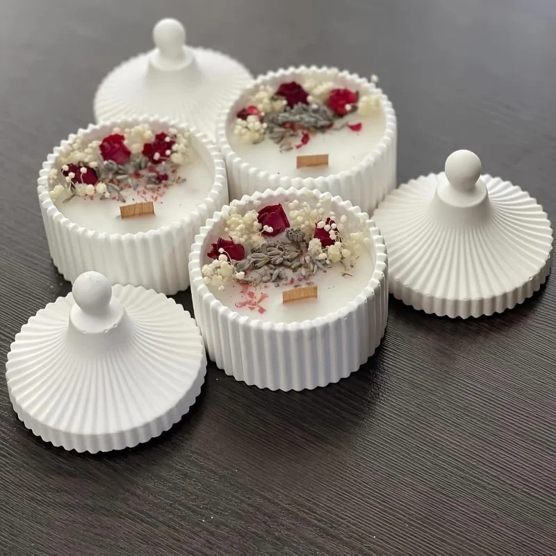 Cetakan Lilin Silikon 2pcs Mod - Candle Making Jars With Lids ulasan dan harga