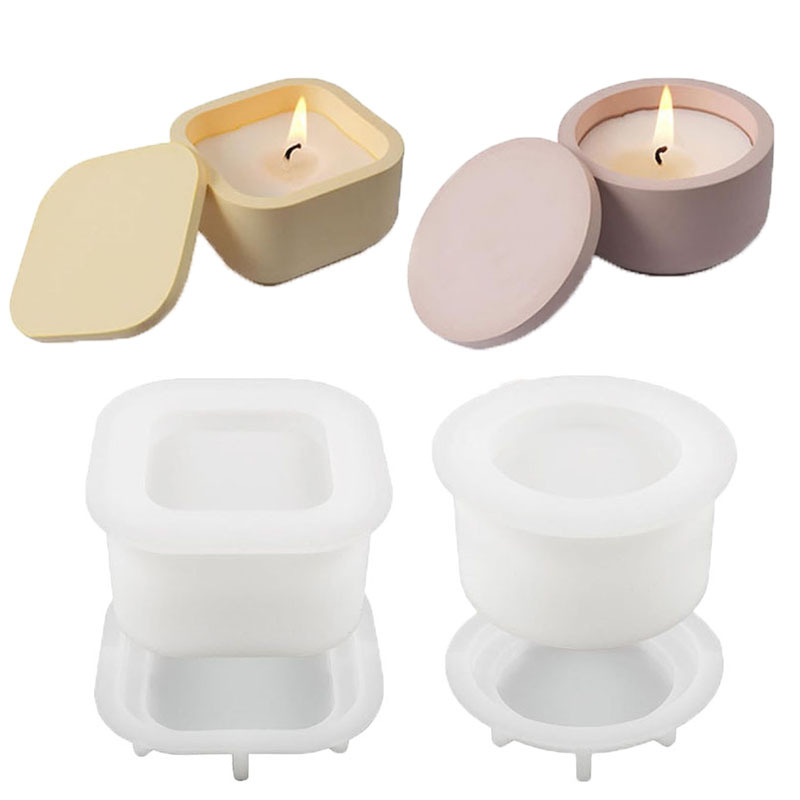 1Set DIY Cetakan Silikon Tople - Candle Making Jars With Lids ulasan dan harga