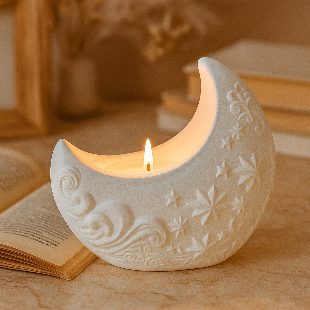 Cetakan Resin Gipsum Bulan 3D  - Candle Making Process ulasan dan harga