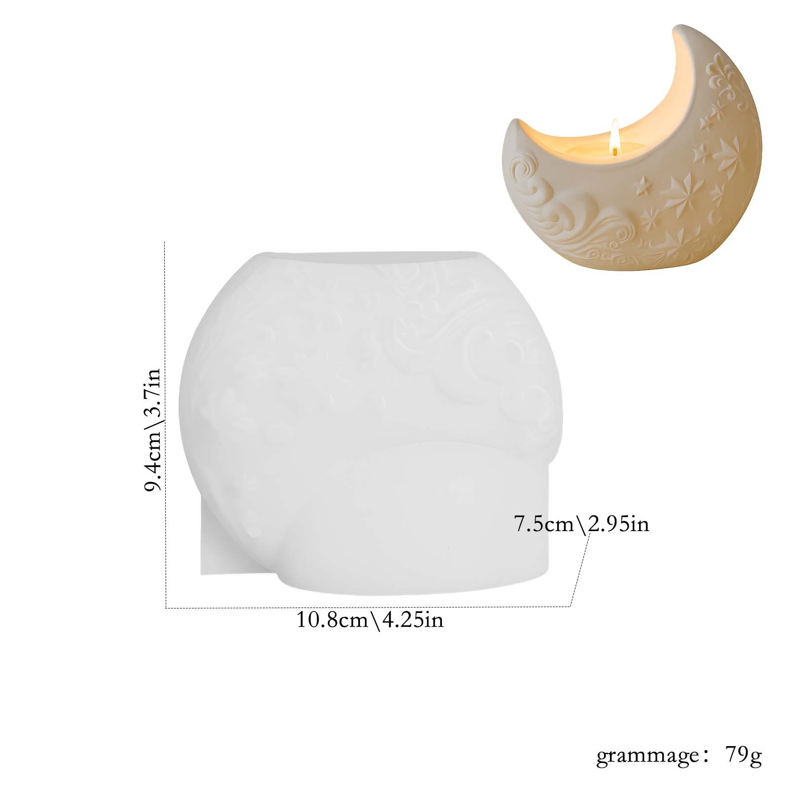Cetakan Resin Gipsum Bulan 3D  - Candle Making Process ulasan dan harga