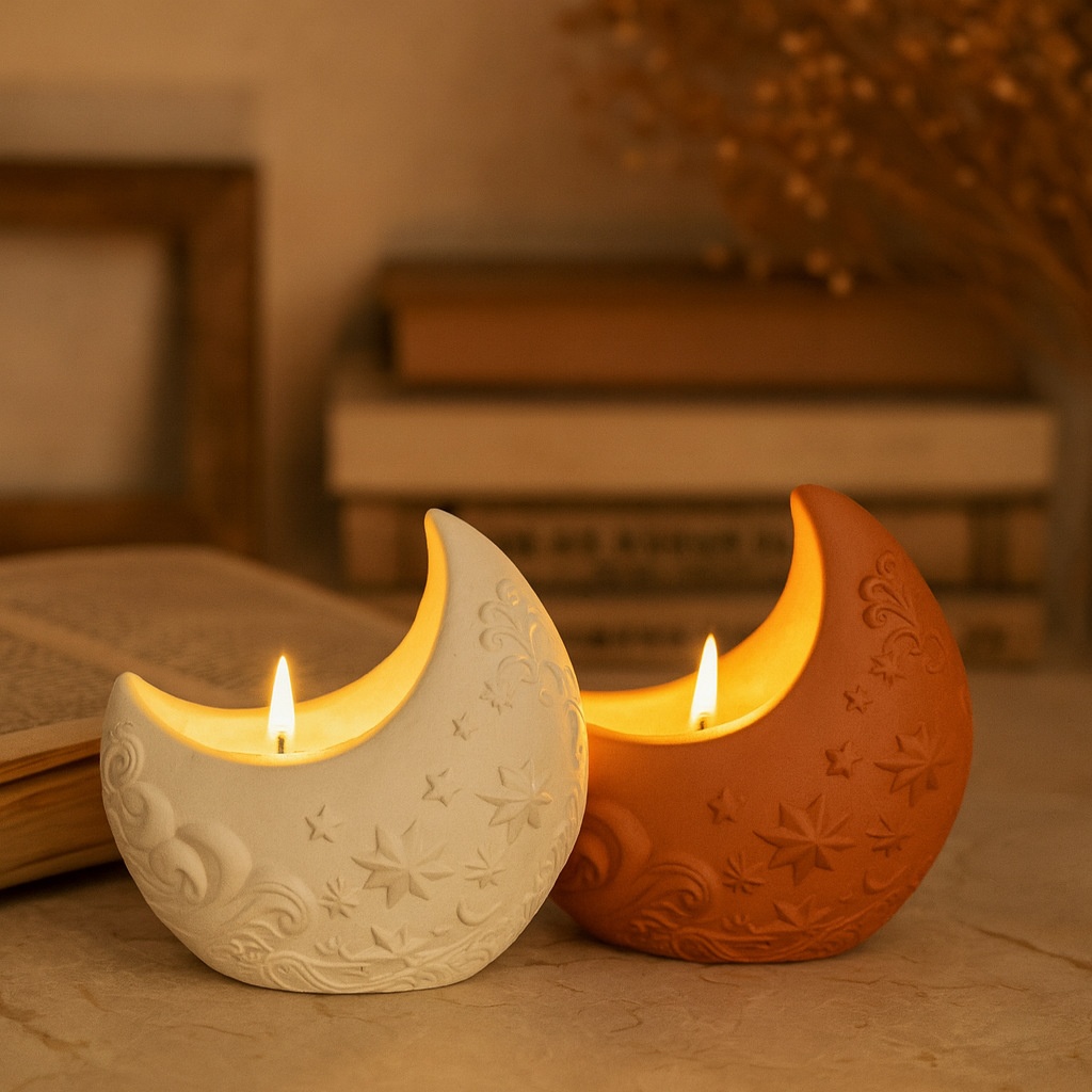 Cetakan Resin Gipsum Bulan 3D  - Candle Making Process ulasan dan harga