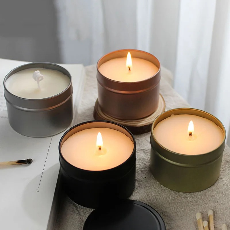 Kaleng Lilin Aluminium Bulat d - Candle Making Jars With Lids ulasan dan harga