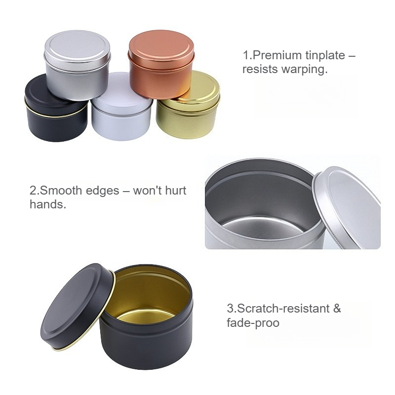 Kaleng Lilin Aluminium Bulat d - Candle Making Jars With Lids ulasan dan harga