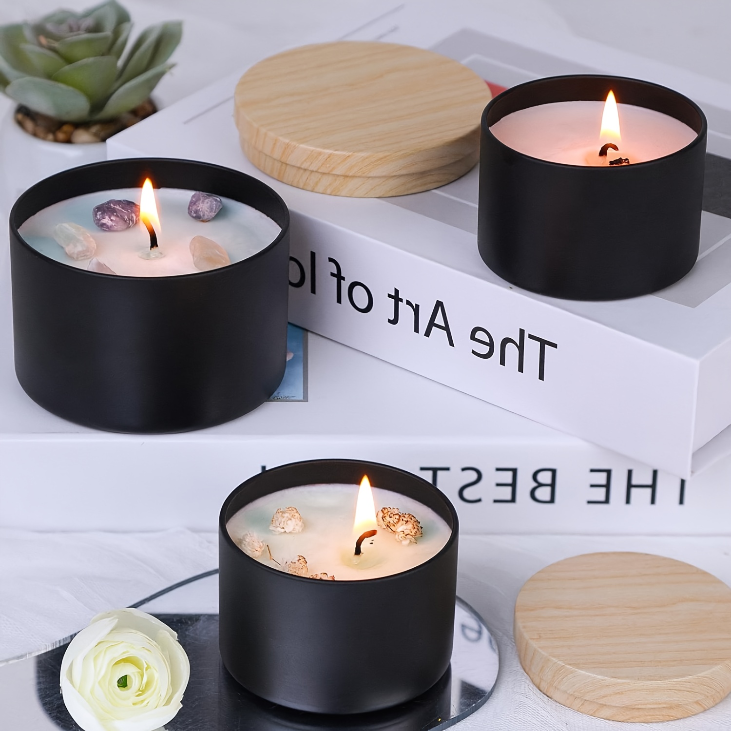 Stoples lilin hitam dengan tut - Candle Making Jars Wholesale ulasan dan harga