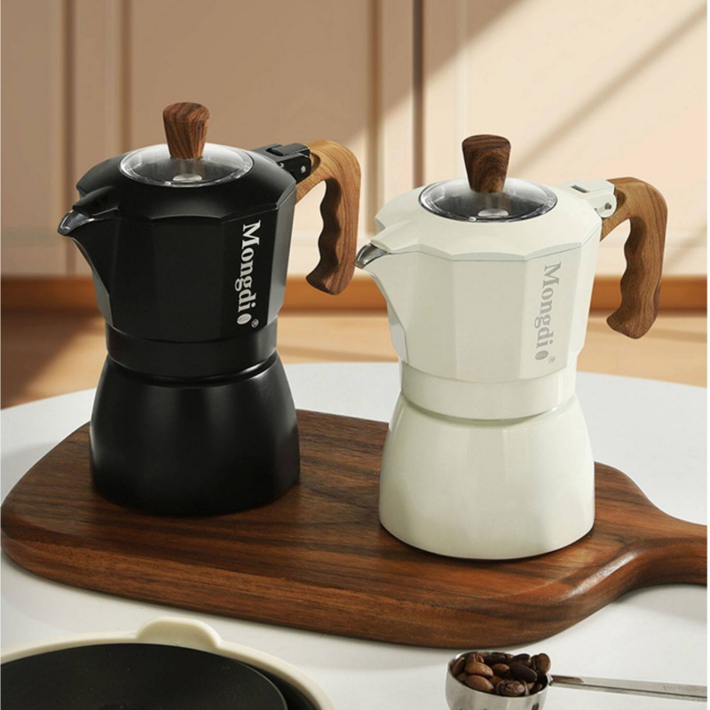 Pembuat Kopi Moka Pot Double V - Pour Pot Aluminum ulasan dan harga
