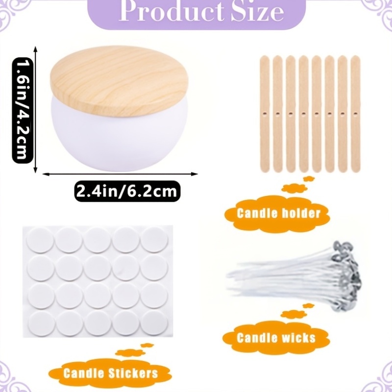 Stoples lilin kosong putih mat - Candle Making Jars Wholesale ulasan dan harga