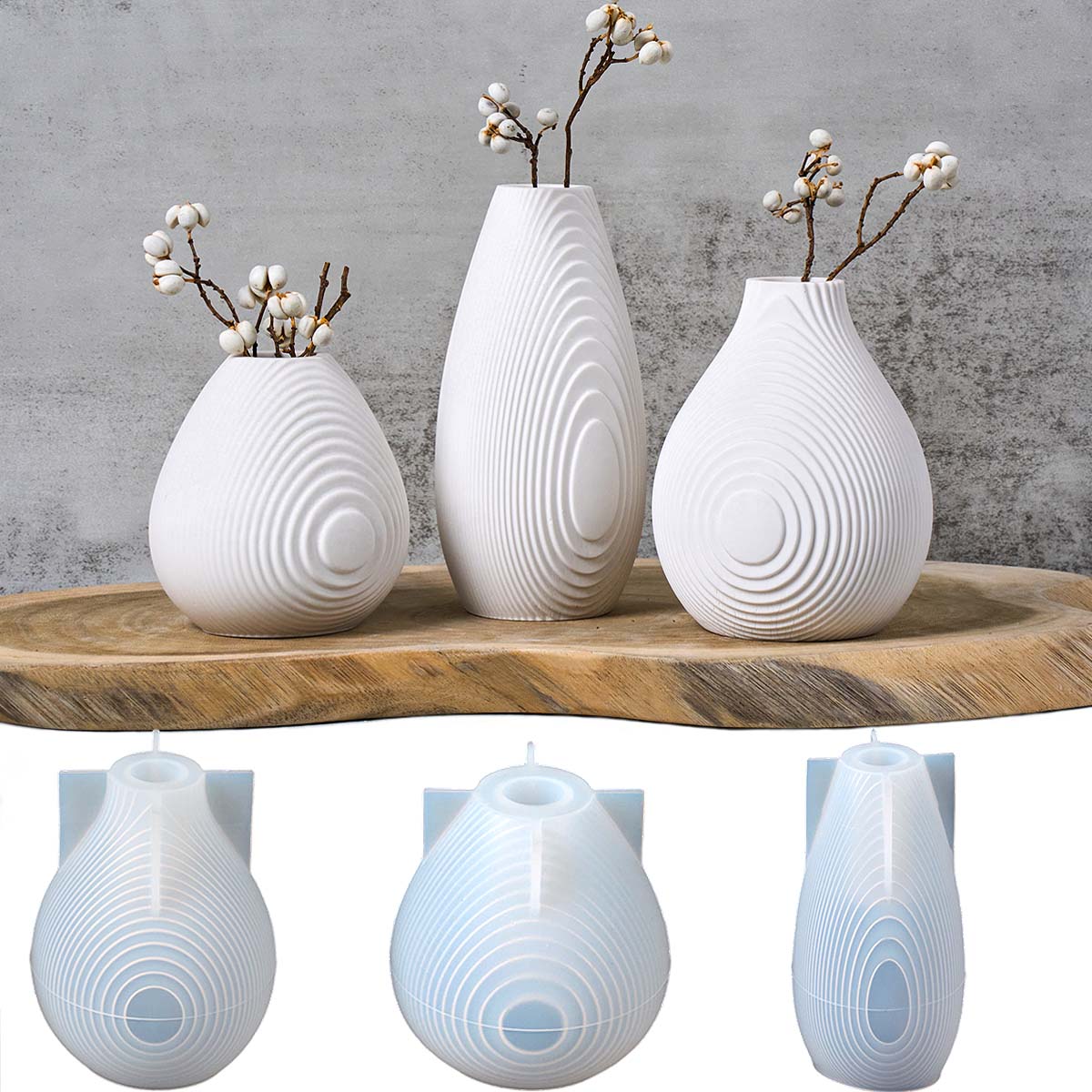 Cetakan Silikon Vas Ripples DI - Candle Making Youtube ulasan dan harga