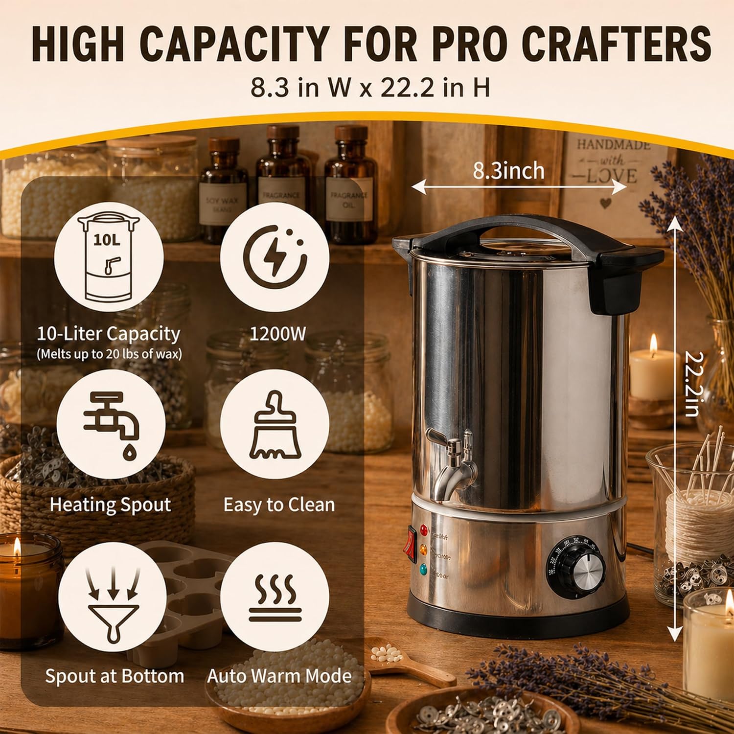 Pemanas Lilin 10L untuk Pembua - Candle Making Tempe ulasan dan harga